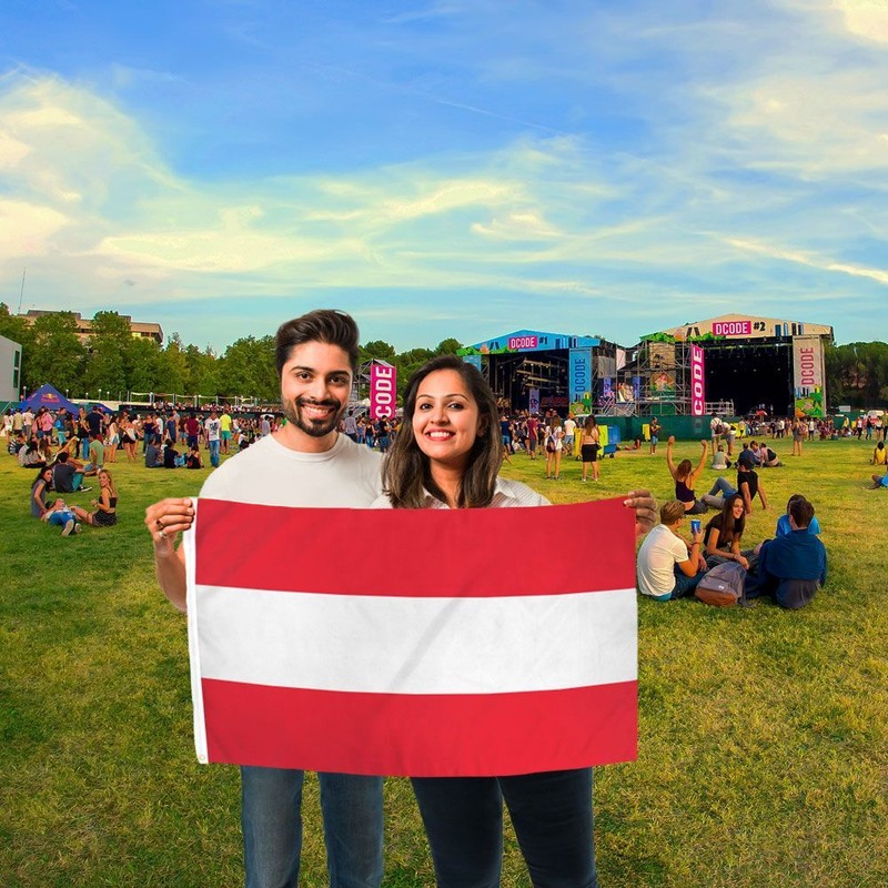 "AUSTRIA" flag 2x3 ft polyester banner sign Austrian AUS EU UN United Nations gallery