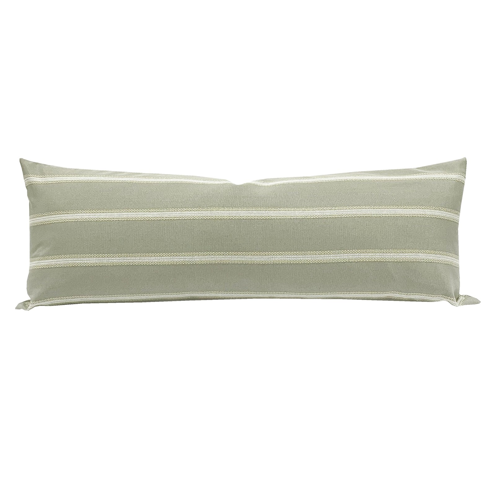 Rectangular Throw Pillow Cover 12x33 Inches Grey & OffWhite Lumbar Cushion gallery