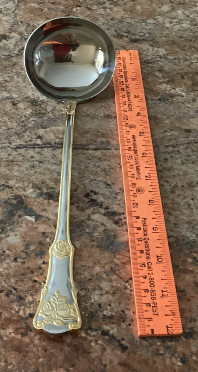 Royal Albert OLD COUNTRY ROSES Large Soup Ladle 18/10 Flatware China 11 1/4" EUC gallery