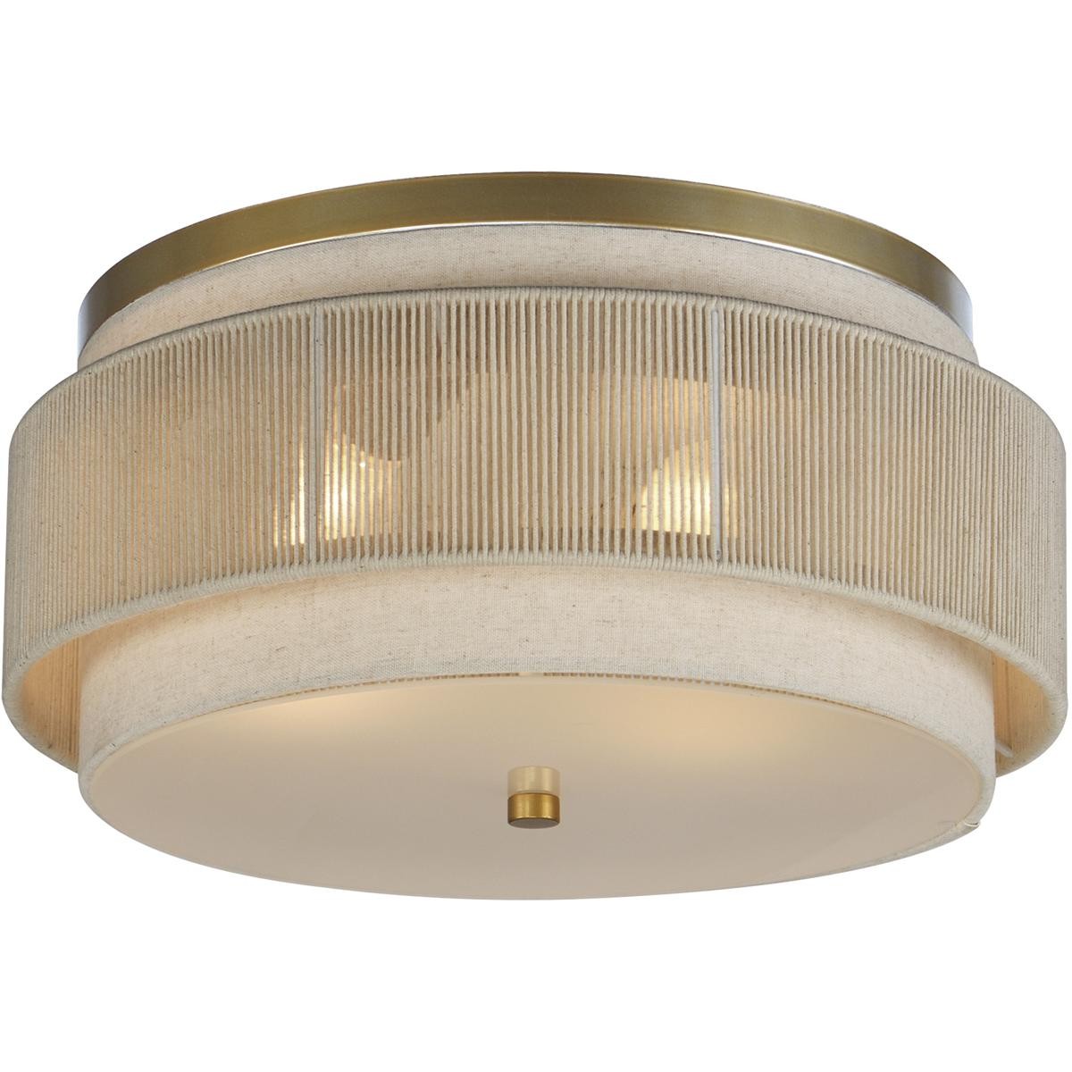 Maxim Lighting 12810OFNAB Seacliff Flush Mount Natural Aged Brass gallery