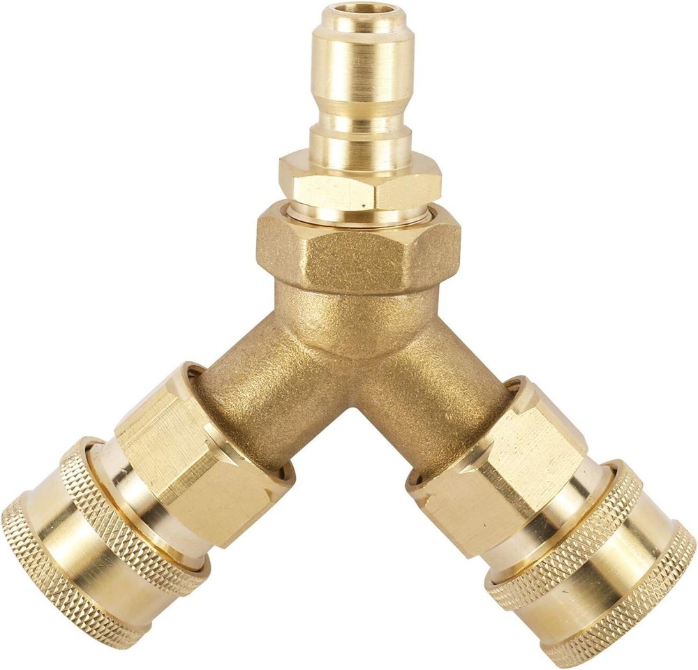 Pressure Washer Tee 3/8" Fitting Splitter Coupler Quick Connect Power Washer