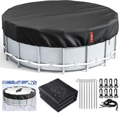 21 Ft Round Winter Pool Cover with Drawstring – Waterproof & Dustproof Protectio
