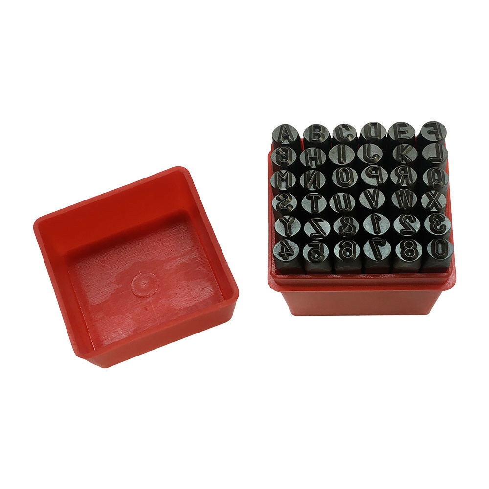 36 Pc 6mm Vector Number Capital Letter Punch Stamp Marking Ingot Jewelry gallery