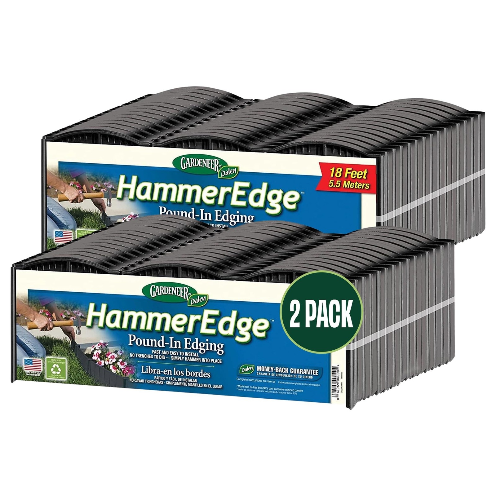 Dalen HammerEdge Pound in Edging - 16 Durable Interlocking Pieces -18 feet of... gallery