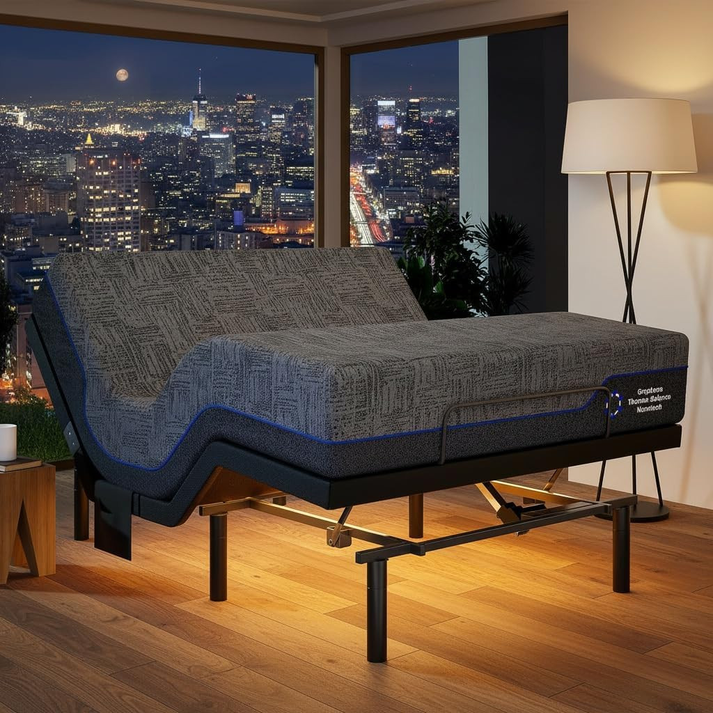 Queen Adjustable Bed Frame with Head & Foot Incline, Wireless Remote, 4 USB Port gallery