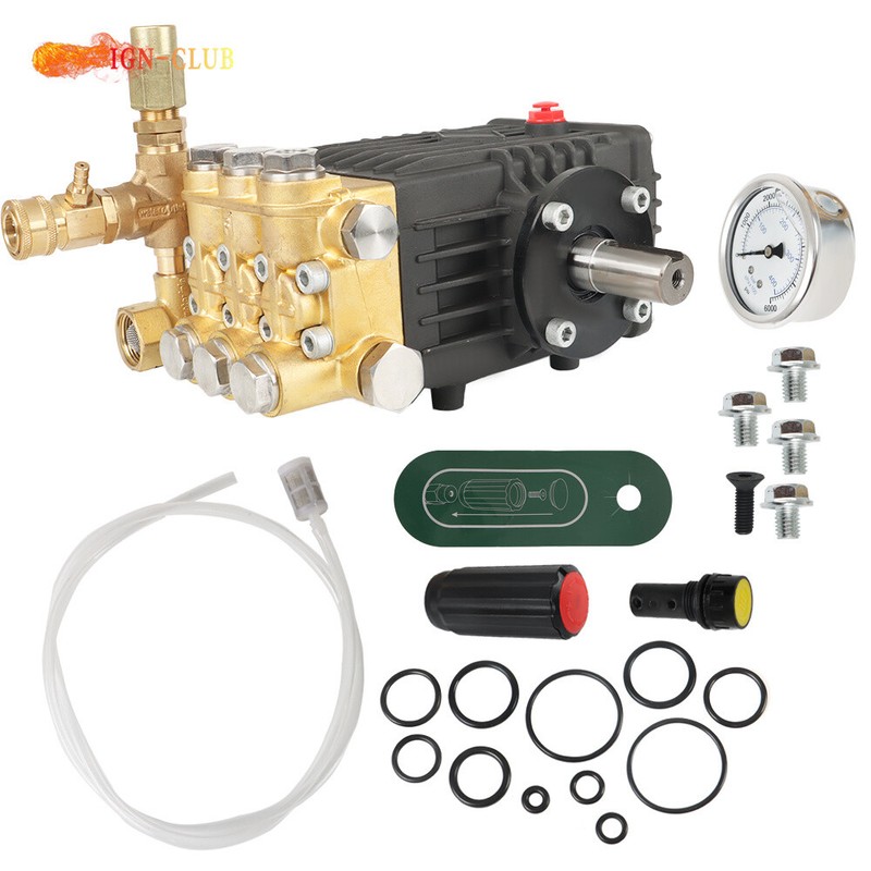 Pressure Power Washer Pump 24mm Solid Shaft 3600 PSI 4.9GPM Belt Drive gallery