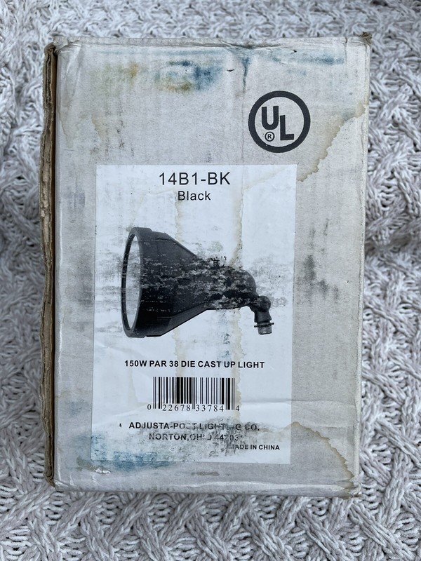 Adjusta-Post Lighting | 150W PAR38 Die-Cast Uplight | Black | Model 14B1-BK gallery