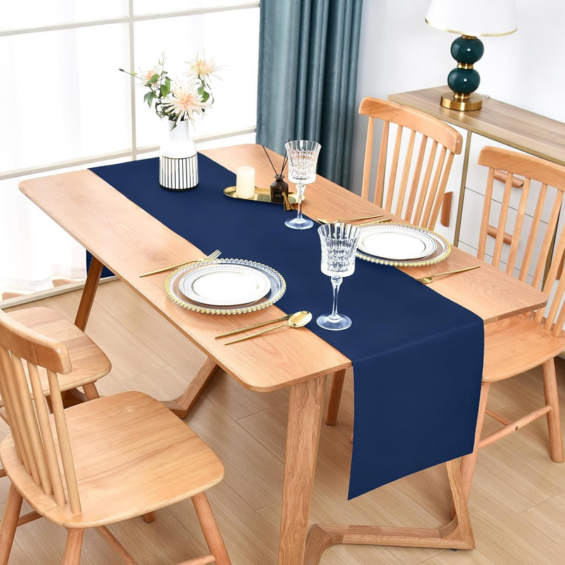 Farmhouse Navy Blue Table Runner Dining Table Runners 48 Inches Long Coffee Tabl gallery