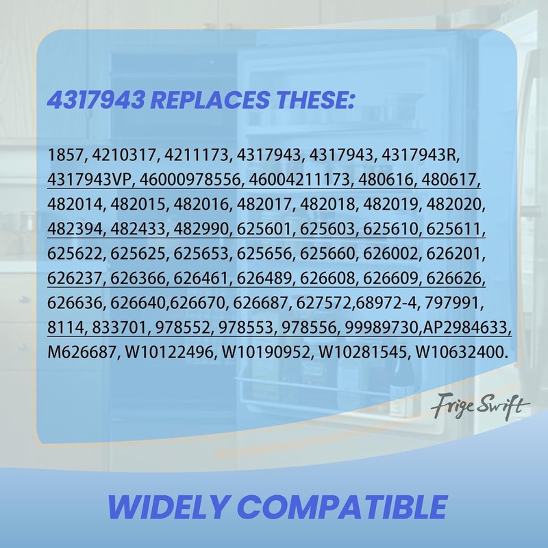 4317943 Icemaker Kit Replacement for Whirlpool Refrigerator W10190965, 4210317 gallery