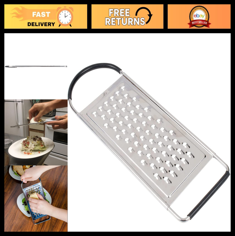 Extra Coarse Stainless Steel Handheld Grater - Non-Slip for Veggies, Cheese, Egg