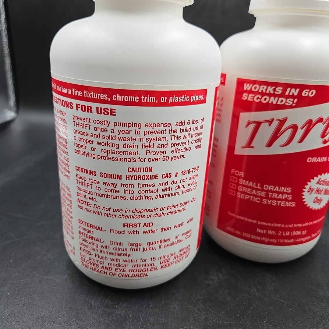 2 Thrift T-200 Alkaline Based Granular Drain Cleaner - 2 Pound (2 lb) gallery