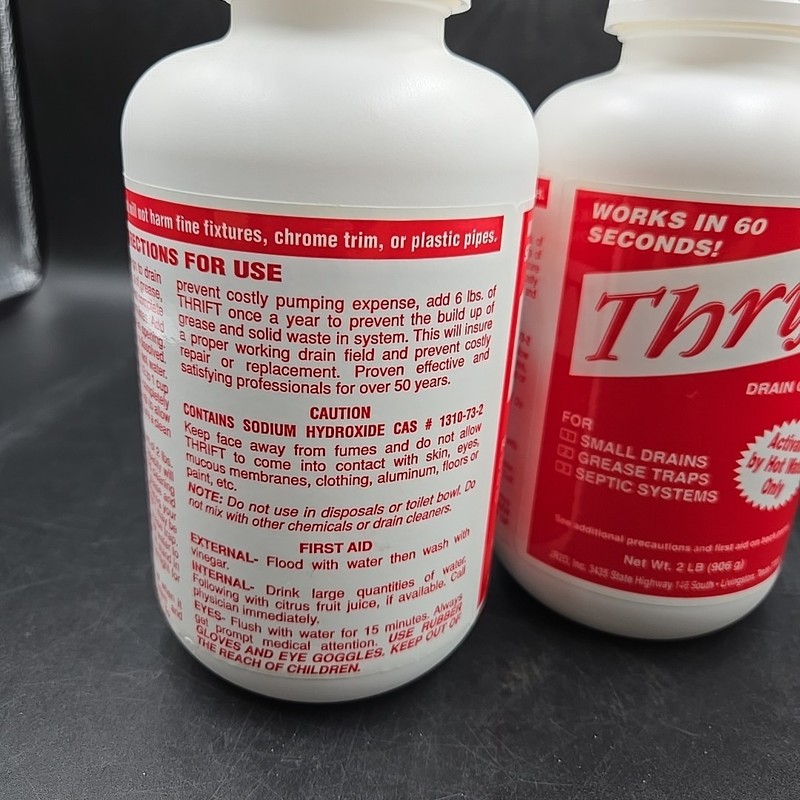 2 Thrift T-200 Alkaline Based Granular Drain Cleaner - 2 Pound (2 lb) gallery