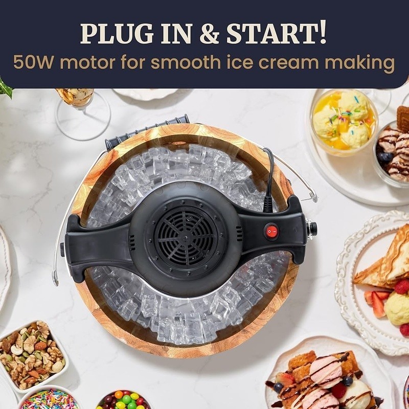 Electric Ice Cream Maker 4 Quart Quick Easy Clean Whisper Quiet Operation New gallery
