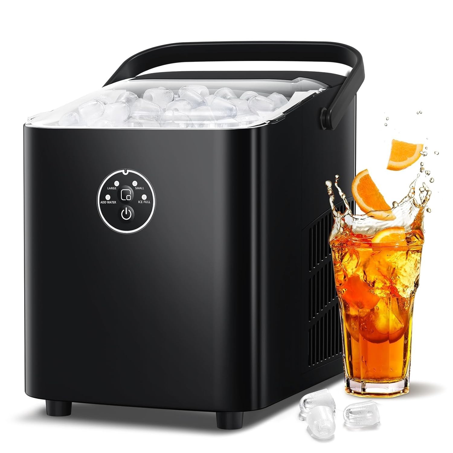 Countertop Ice Maker with Handle, 8 Bullet Ice Ready in 6 Mins, Self-Cleaning gallery
