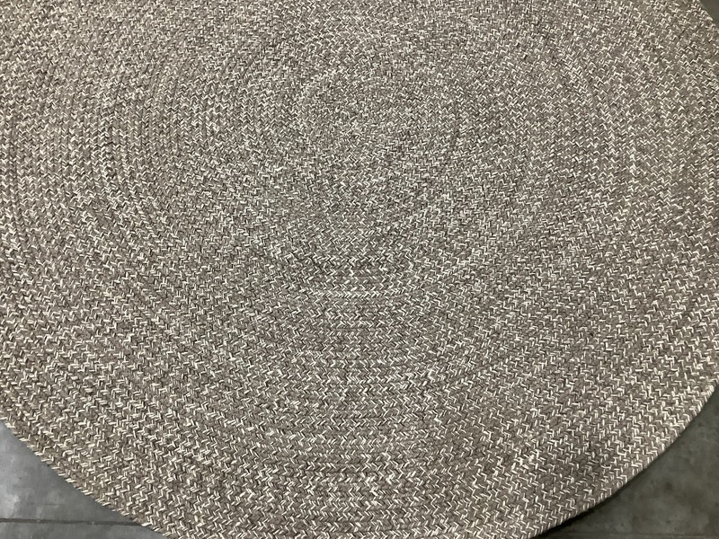 IVORY BEIGE 5'-0" x 5'-0" Pulled Thread Rug, Reduced Price 1172684480 BRD256B-5R gallery