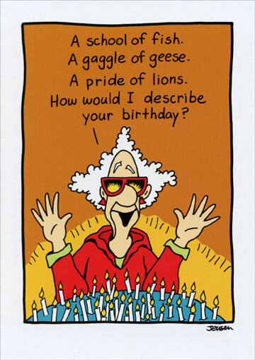 Describe Your Birthday Funny Birthday Card - Greeting Card by Oatmeal Studios gallery