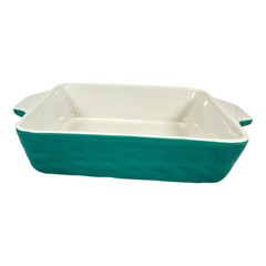 CERAMIC BAKING DISH Ceramic Bakeware AISBUGUR Aqua 6″ x 5″ x 1.75″