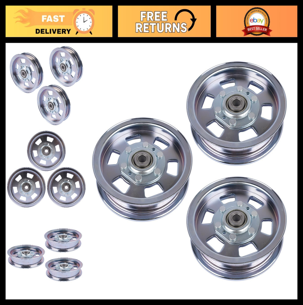 3Pcs Flat Idler Pulley Replacement for Bad Boy ZT & MZ Series 48"-72" Decks
