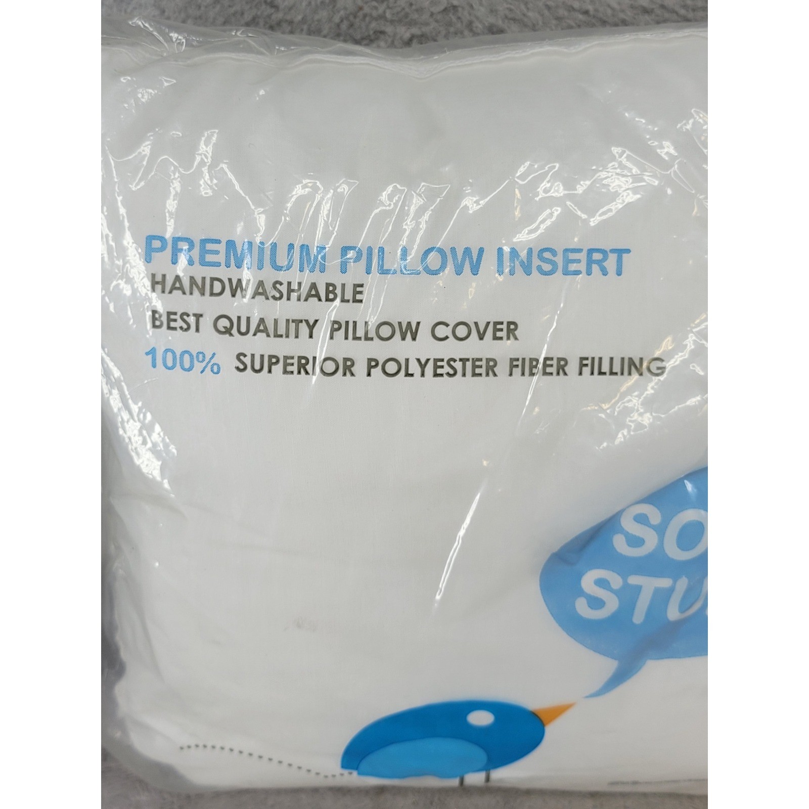Soft Stuff Premium Pillow Insert 12x12 White Square Polyester Fiber Fill gallery
