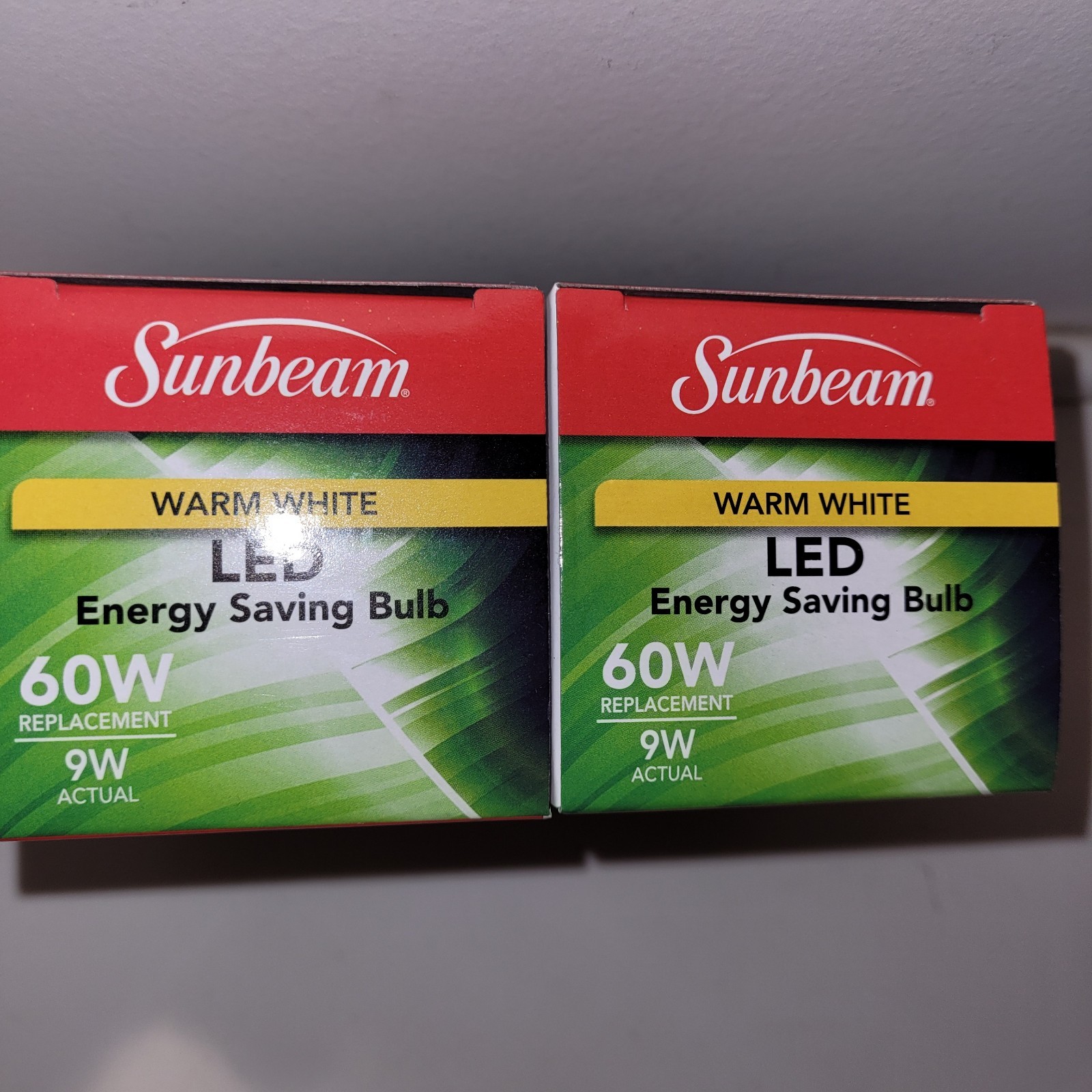 S/2 Sunbeam LED Bulbs~ 9w Bulb 800 Lumens 60w Replacement Med Base WARM WHITE gallery