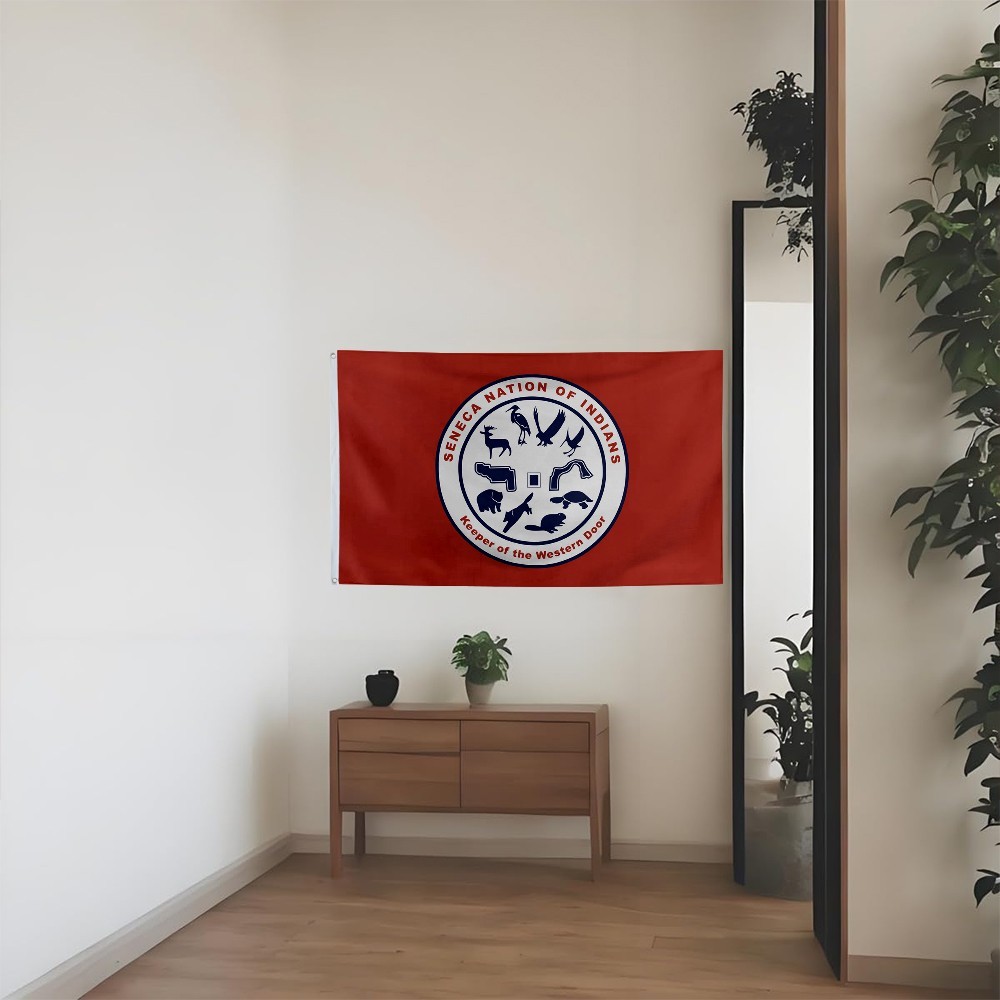 Seneca Nation Native American Indian Tribe Keeper of Western Flag 3x5ft Banner gallery