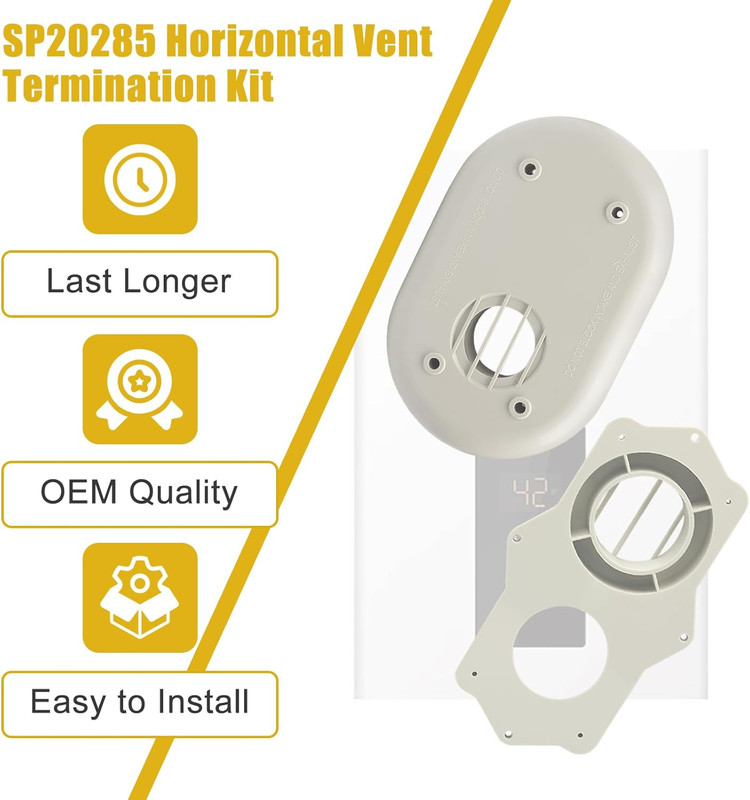 SP20285 Horizontal Vent Termination Kit with Screws for Tankless Gas Water Heate gallery