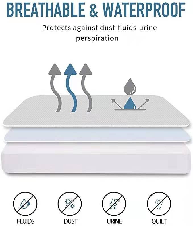 Soft Cotton Mattress Protector Pad Hypoallergenic Waterproof Cover Cal King gallery