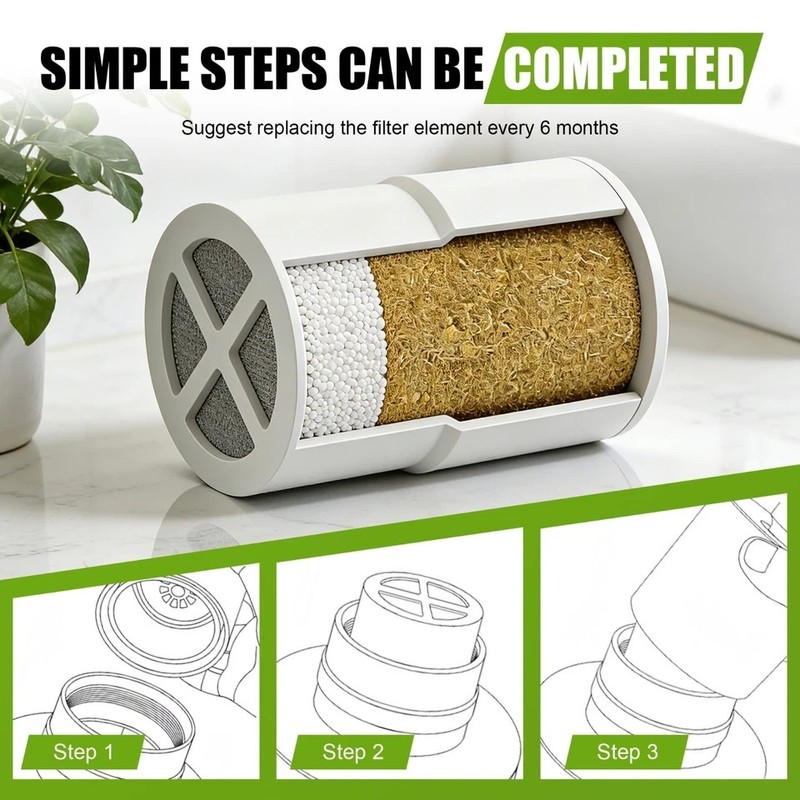 3-Pack Filter Replacement Cartridge for JOLIE Shower Head - Reduces Chlorine gallery
