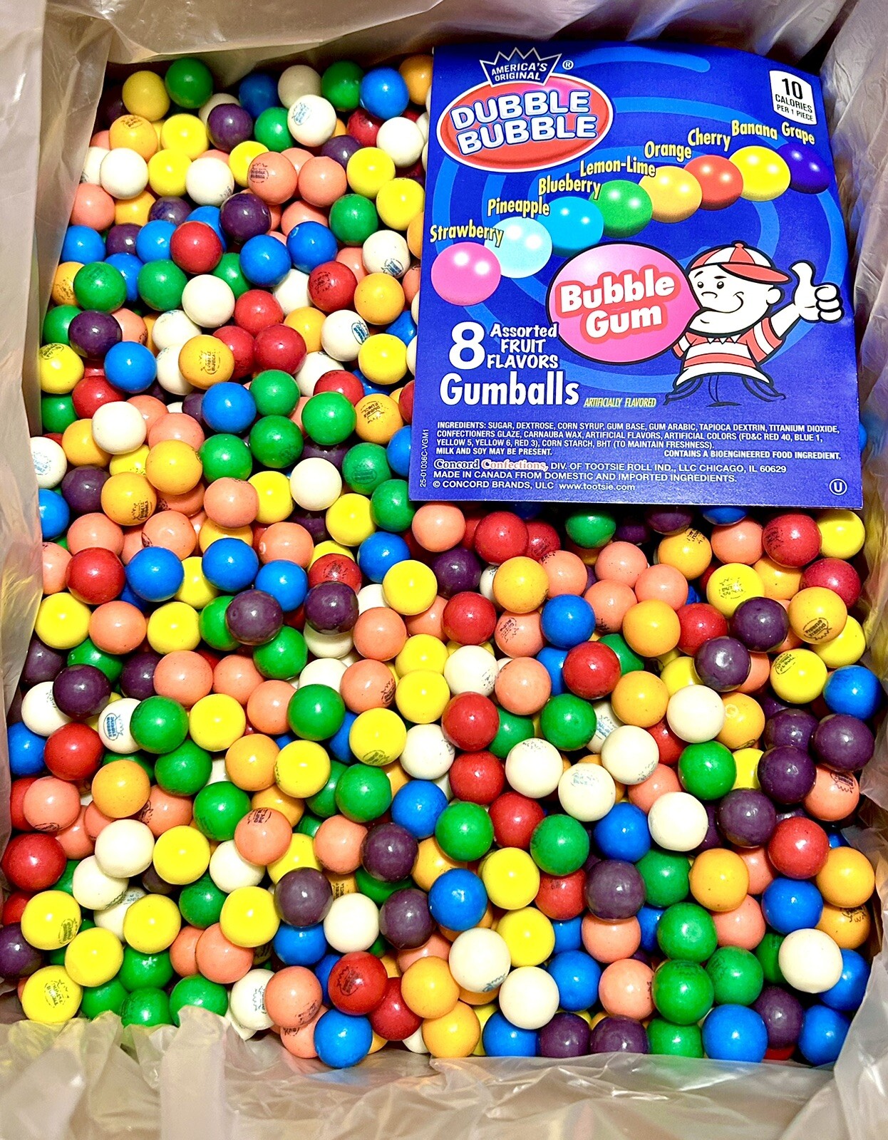 Double Bubble 0.5 Inch mini Gumballs Bulk Candy 1LB 2LB 3LB 5LB Assorted Flavors gallery