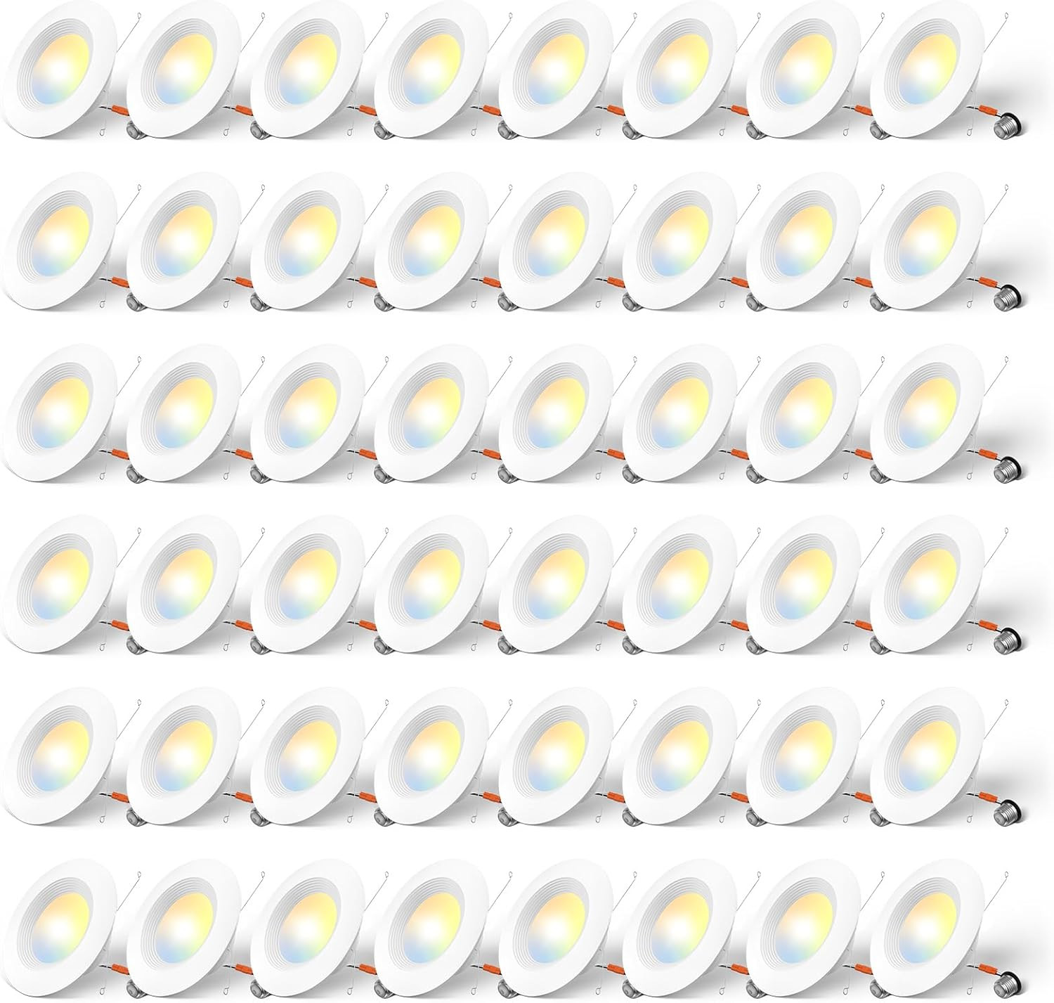 5/6" 48-Pack Dimmable LED Recessed Lights, 5CCT, 950LM, Retrofit, ETL/FCC gallery
