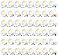 5/6″ 48-Pack Dimmable LED Recessed Lights, 5CCT, 950LM, Retrofit, ETL/FCC