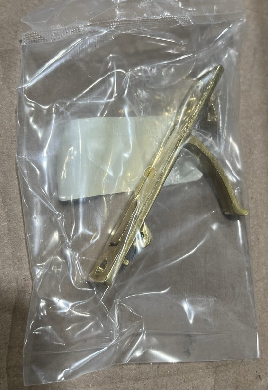 Baldwin 0465-030 Pocket Door Edge Pull Polished Brass Finish NOS-Sealed gallery