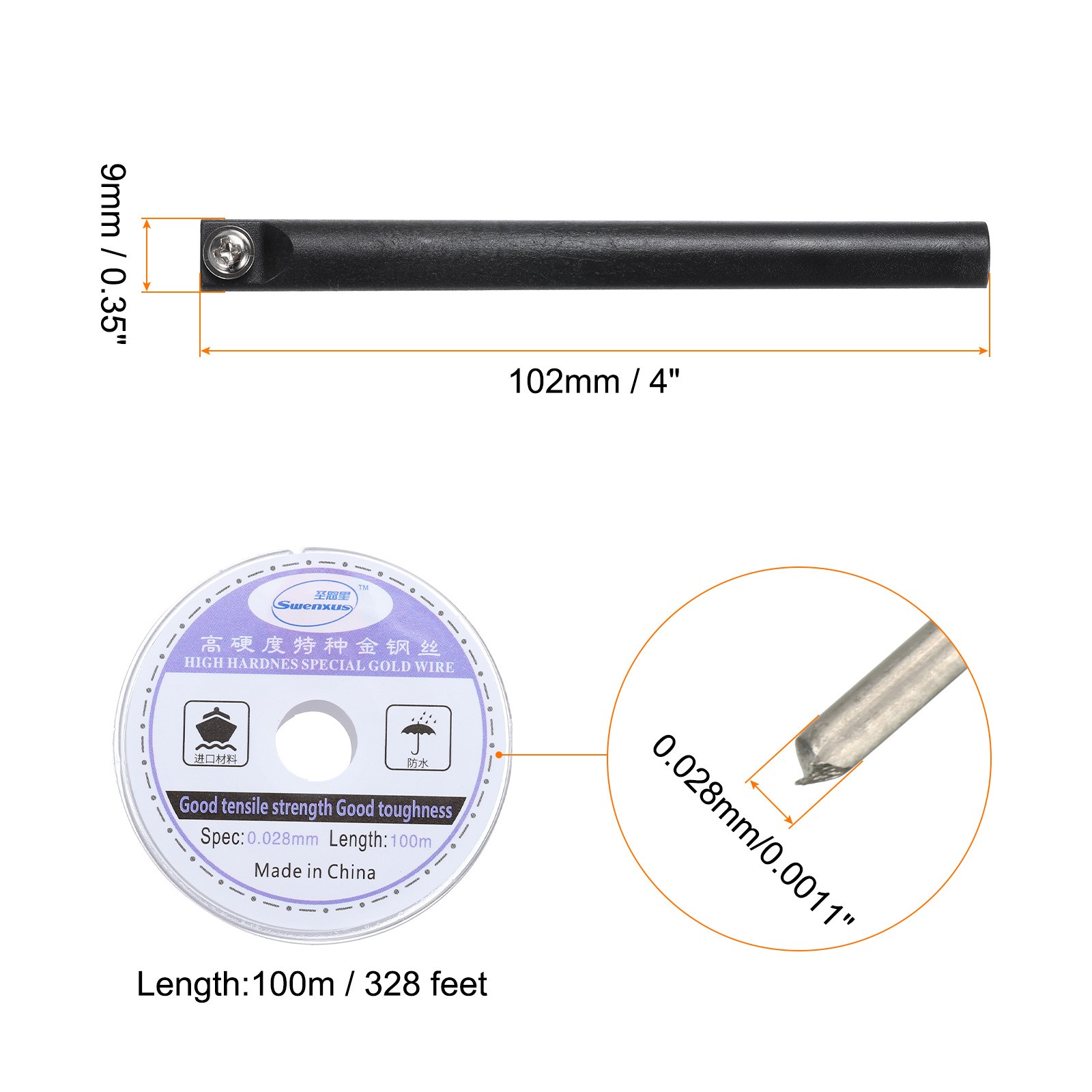 100m Molybdenum Screen Cutting Wire Line with Handle LCD Separate 0.028mm gallery