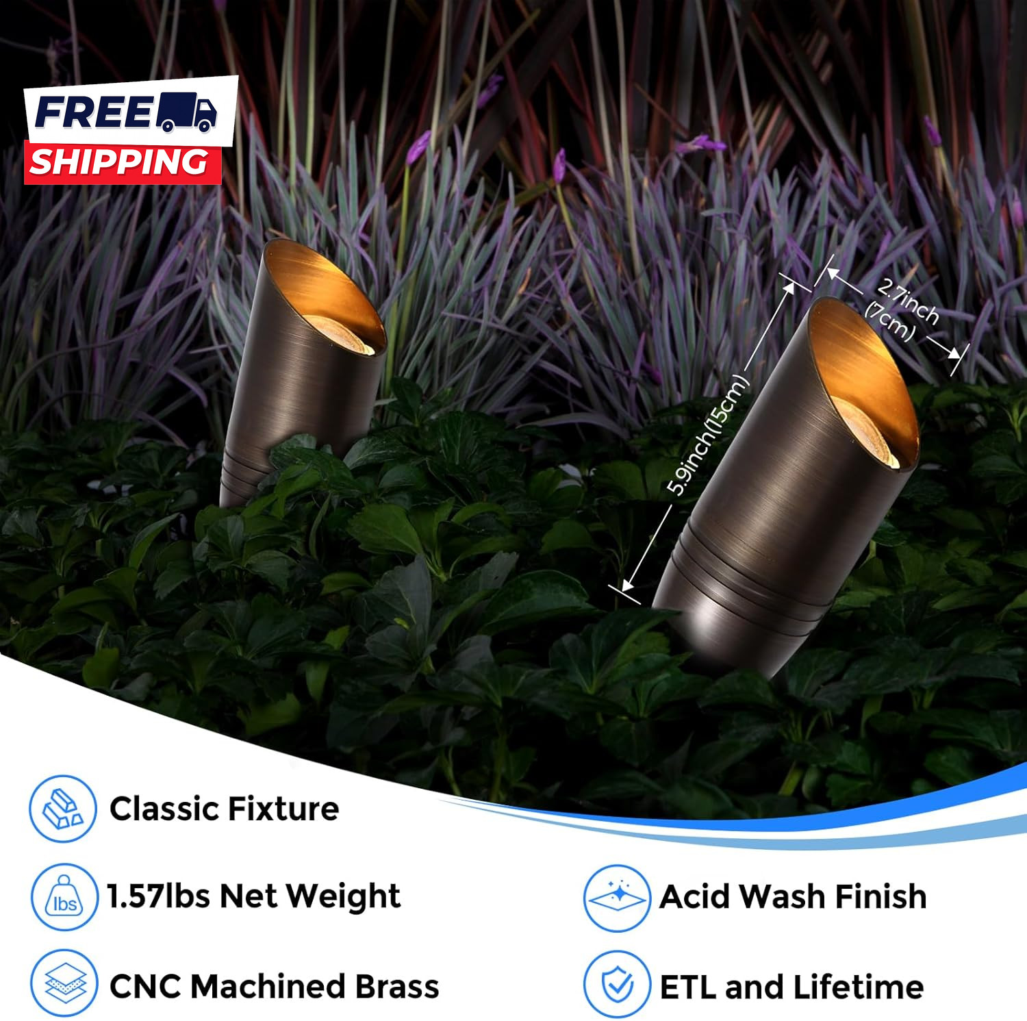 Solid Brass Outdoor Landscape Spotlights 12V Heavy Duty Low Voltage Landscape gallery