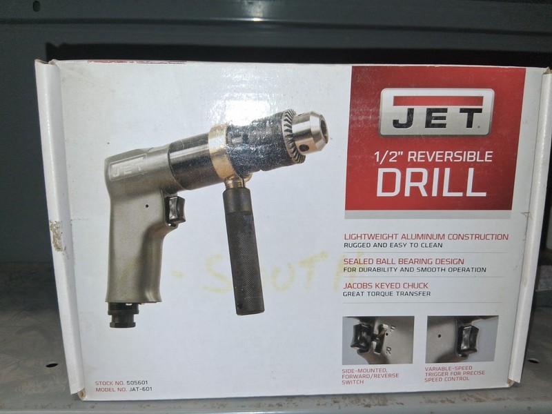 JET 1/2 Reversible Pneumatic Drill (Model JAT-601). Made In The USA gallery