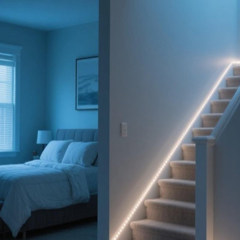 Dual Sensor Stair Light Strip, Double Motion Activated Sensor LED Strip Light gallery