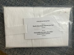 Parachute Back Envelope Pillowcase Set Percale White