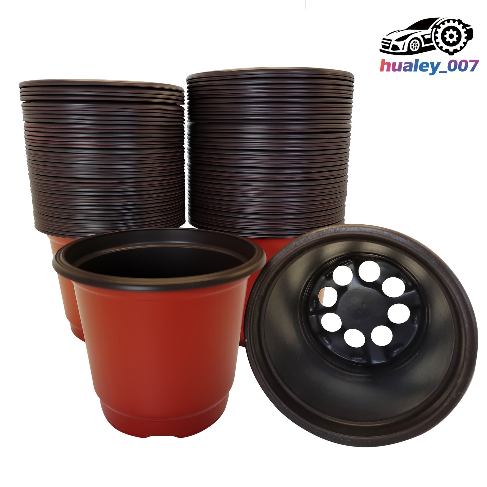 100 Pack 4 Inch Multi-Purpose Plastic Pots for Flowers and Nursery Plants gallery