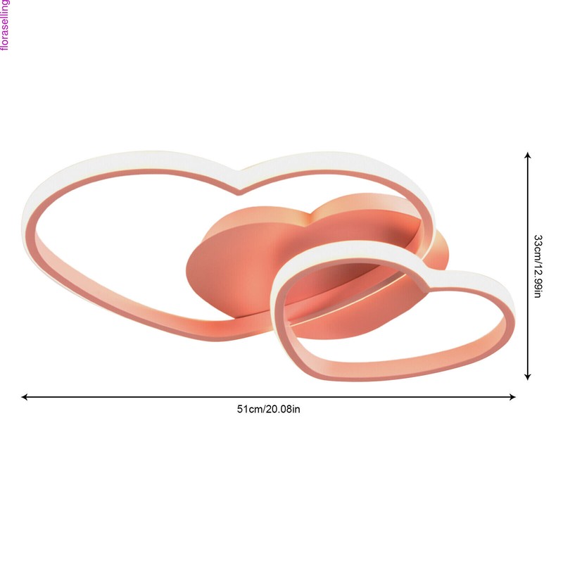 (Remote) Modern LED Heart-Shaped Ceiling Light Acrylic & Metal Chandelier Lamp gallery