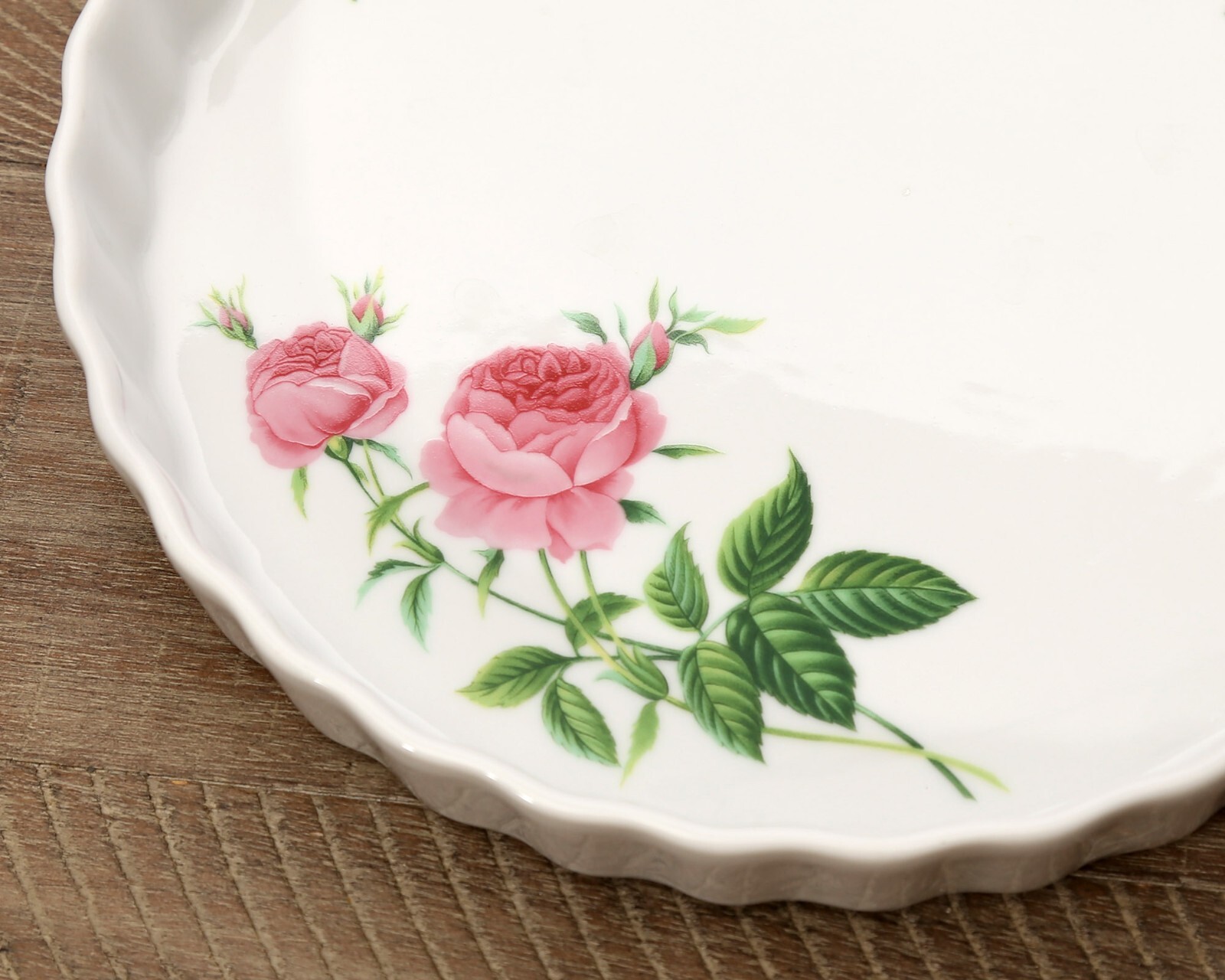 Christineholm Porcelain Rose Pattern Quiche Tart Pie Plate 9.5" Baking Dish gallery