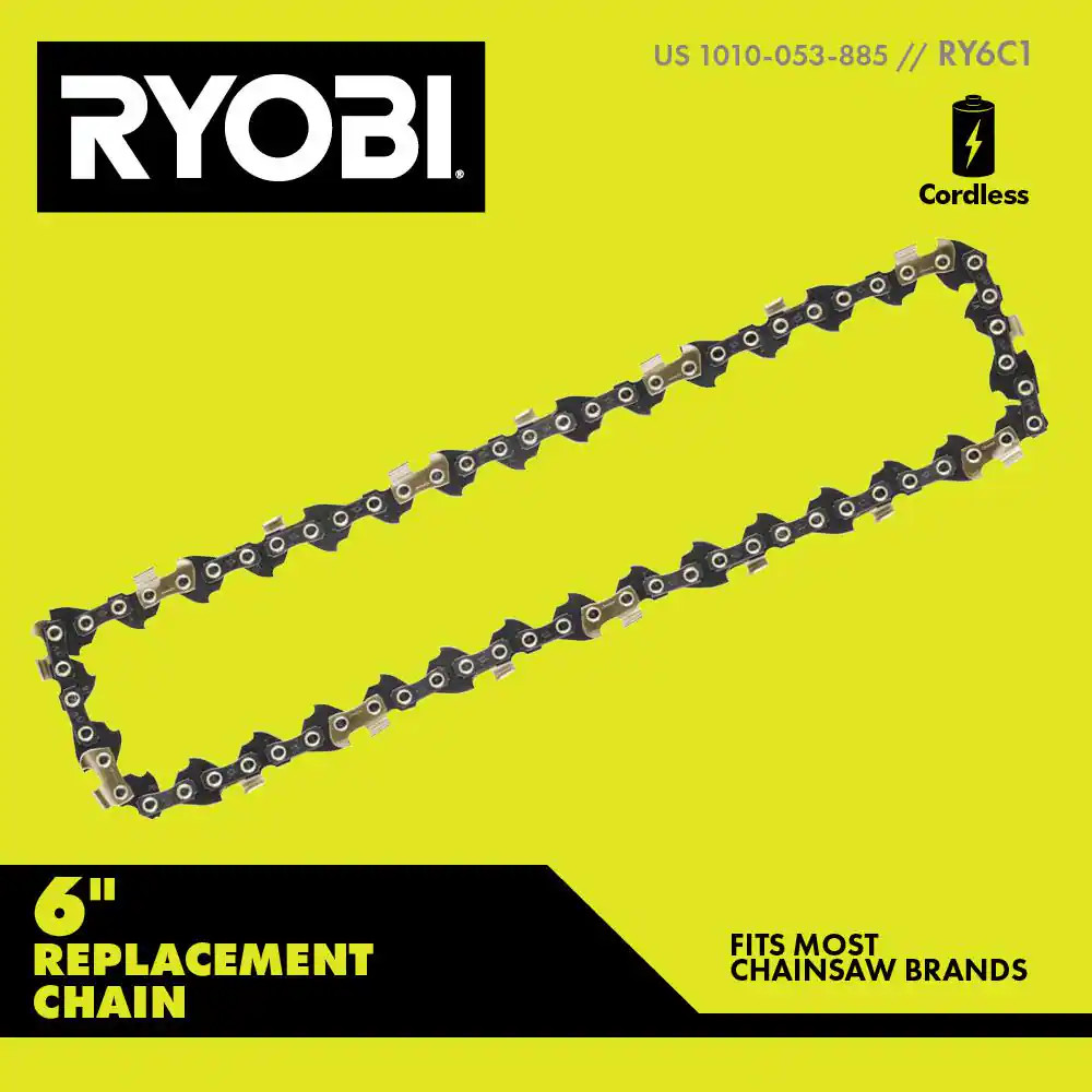 6 In. 0.043-Gauge Replacement Full Compliment Chainsaw Chain, 38 Links (Single-P gallery