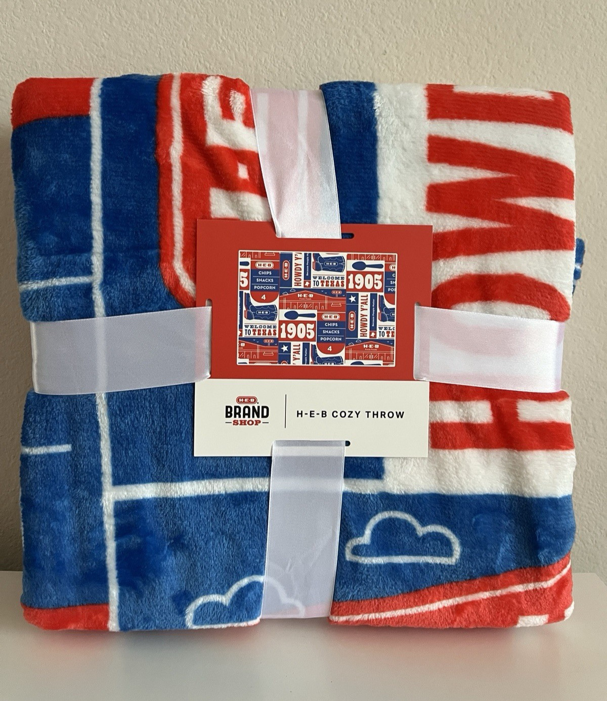 HEB Brand Shop 50x70" Throw Blanket 1905 Texas Theme New gallery