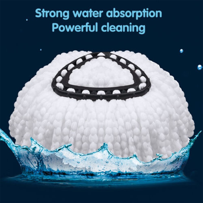 Reusable 360 Degree Replacement Mop Head, Triangular Microfiber Mop Pad gallery