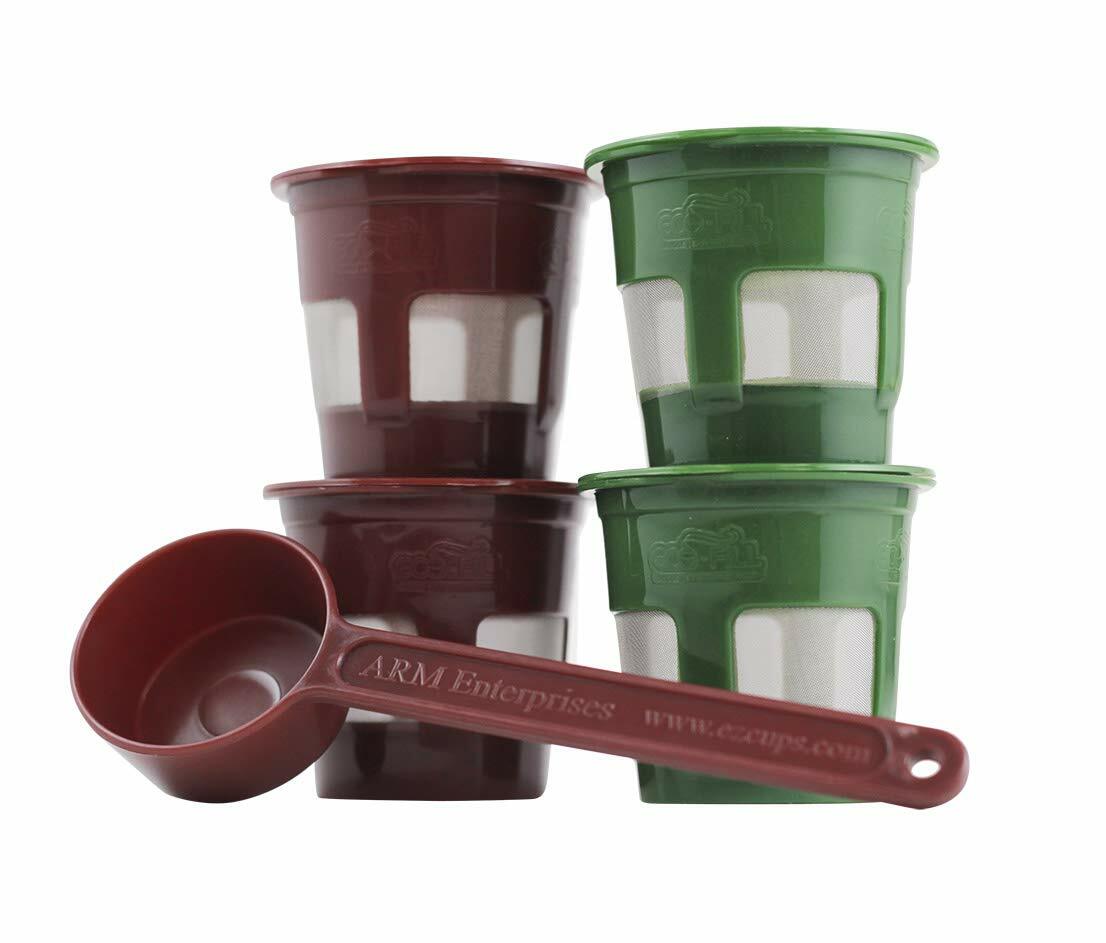 4-Pack Reusable Capsules K-Cup Coffee Pod Filter + Coffee Scoop Keurig gallery