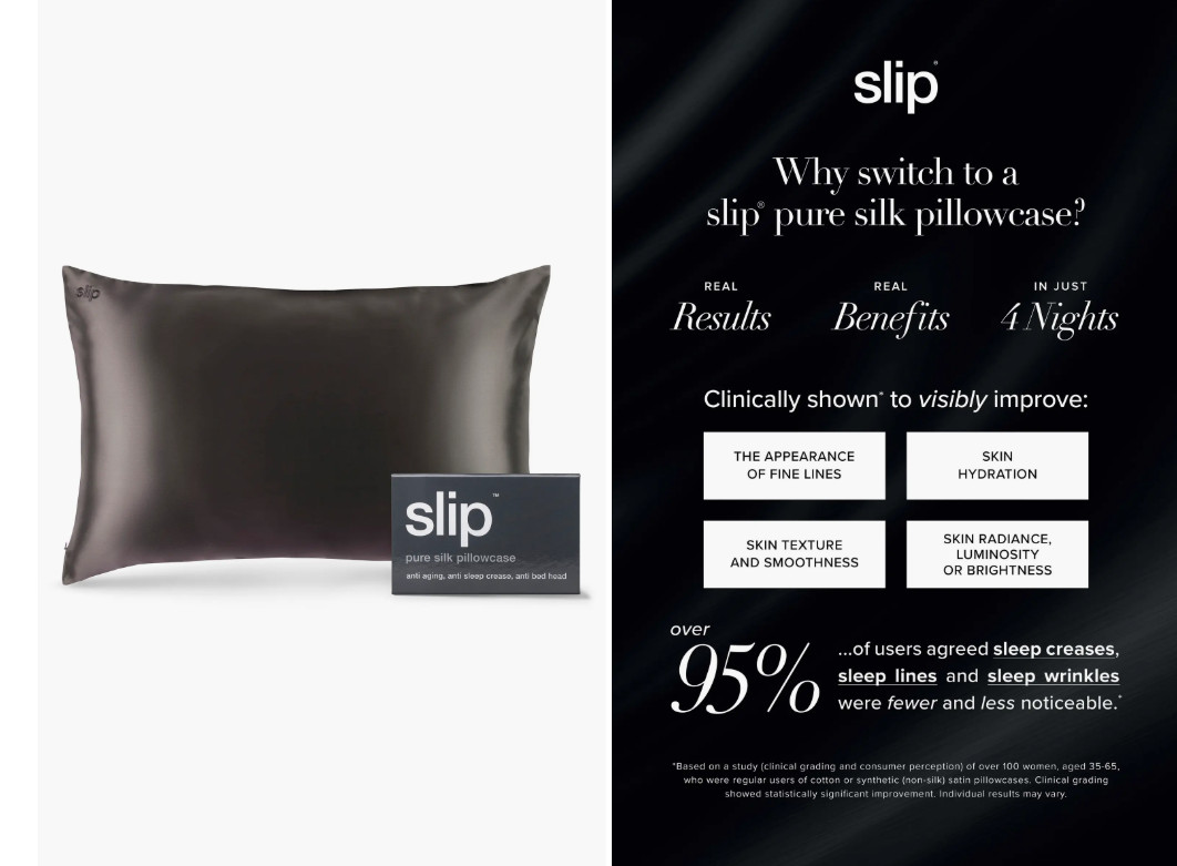 MSRP $129 – Slip Pure Silk Pillowcase – Charcoal Grey – King Size – NIB gallery