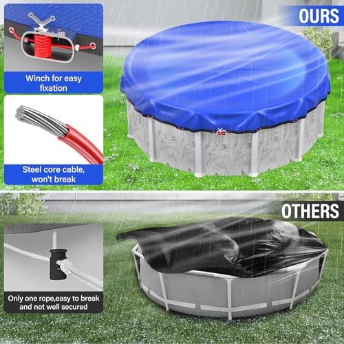 18FT Round Winter Pool Cover 500D Extra Thick Above Ground Pool Cover 18 FT gallery