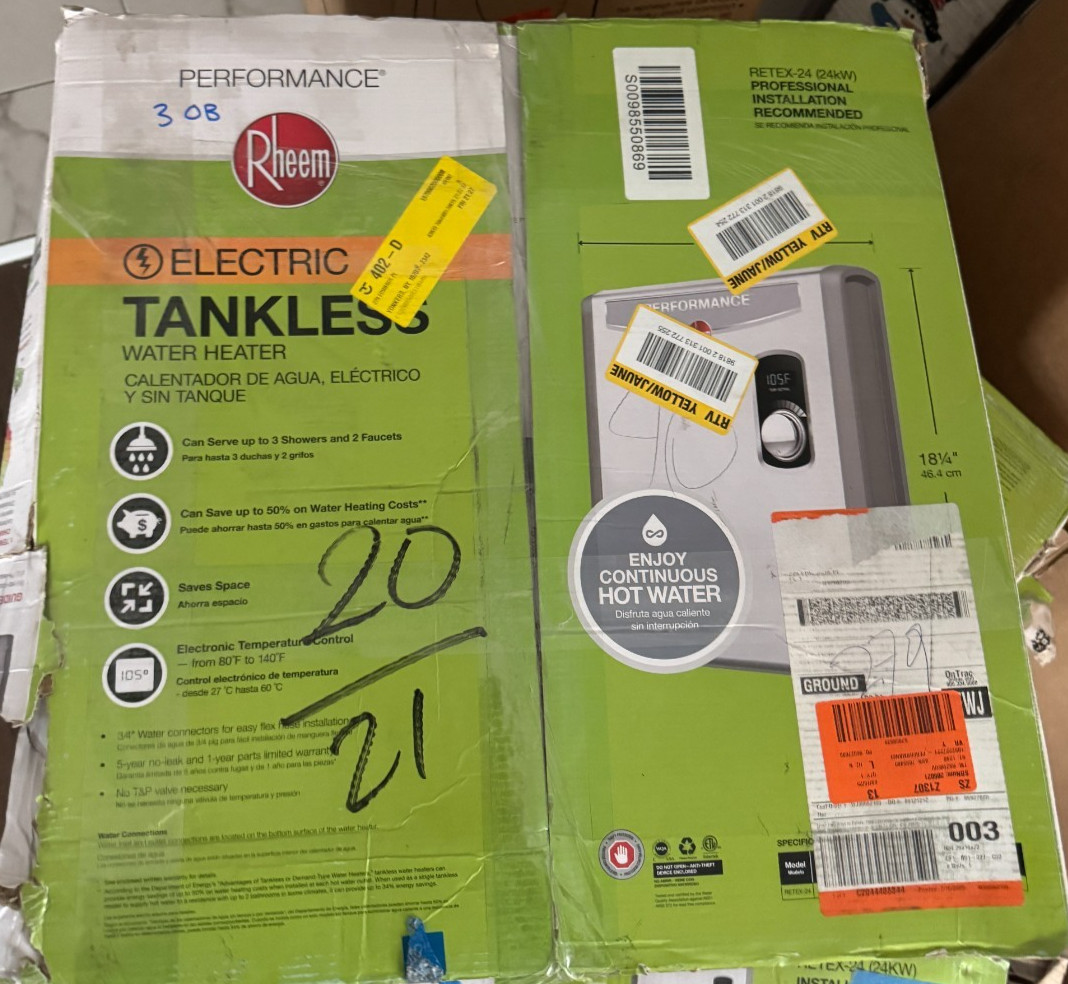 Rheem Performance 24 kW 4.68 GPM 240V Electric Tankless Water Heater gallery