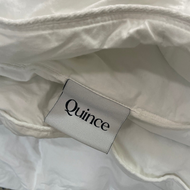 Quince Down Comforter Full Queen White Excellent Baffle Box Cotton Shell Bedding gallery