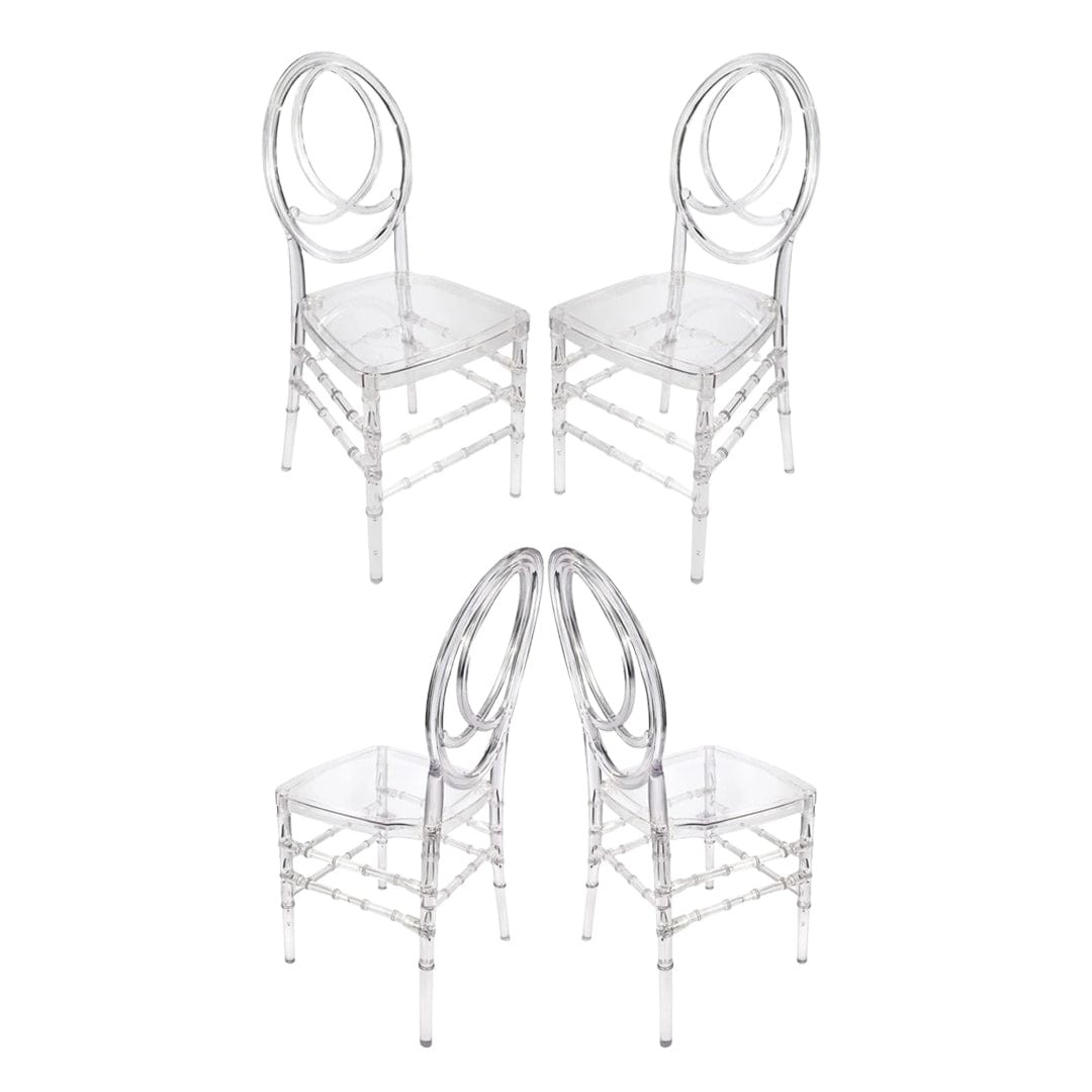 Infinity Resin Chair - Unassembled by Chivari - 4 Pack gallery