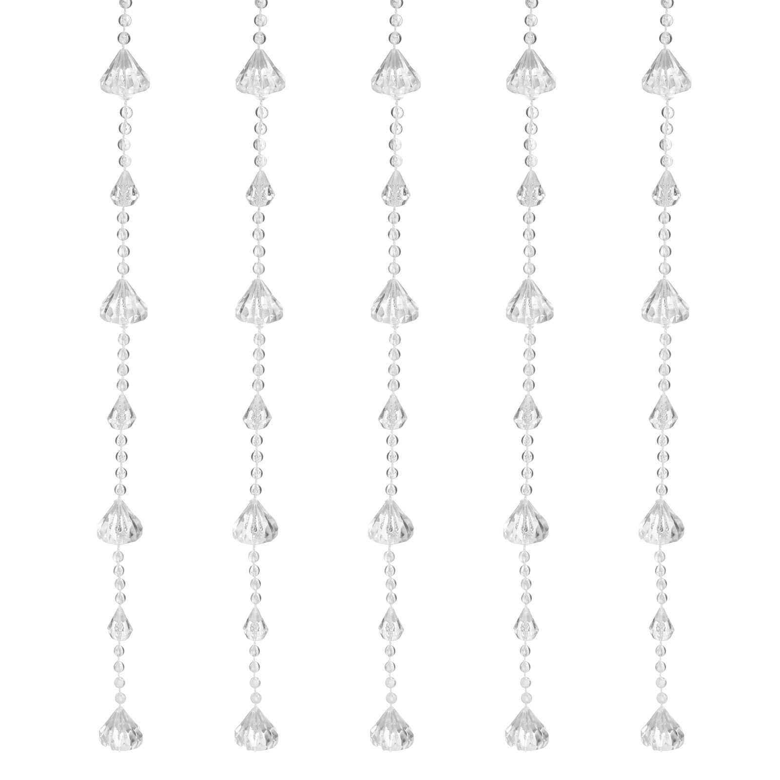 5Pcs Acrylic Crystal Garland Strands Diamond Bead String Hanging (3m/9.84ft) gallery